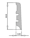 AL Soklové lišty F58  Alpes Oak (Dub)