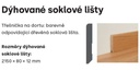 PA Soklová lišta Chocolate Oak  (Dub)