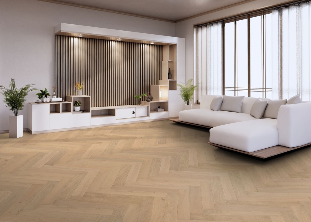 SW Nacre Oak  NO CORK Brushed Pore 4v Matt, Herringbone 10x135x810mm