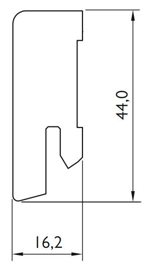 Lišta MDF Foliovaná 16x44 Cubica Borovice