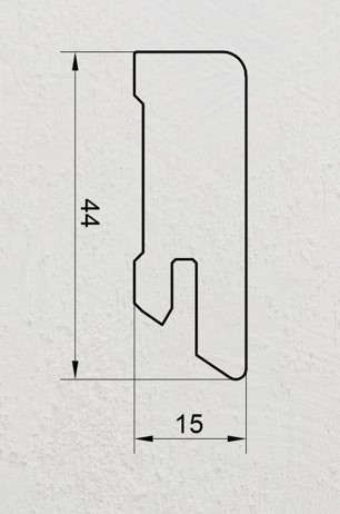 Lišta MDF Foliovaná 16x44 Cubica Dub Celtic