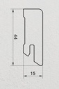 Lišta MDF Foliovaná 16x44 Cubica Dub Celtic