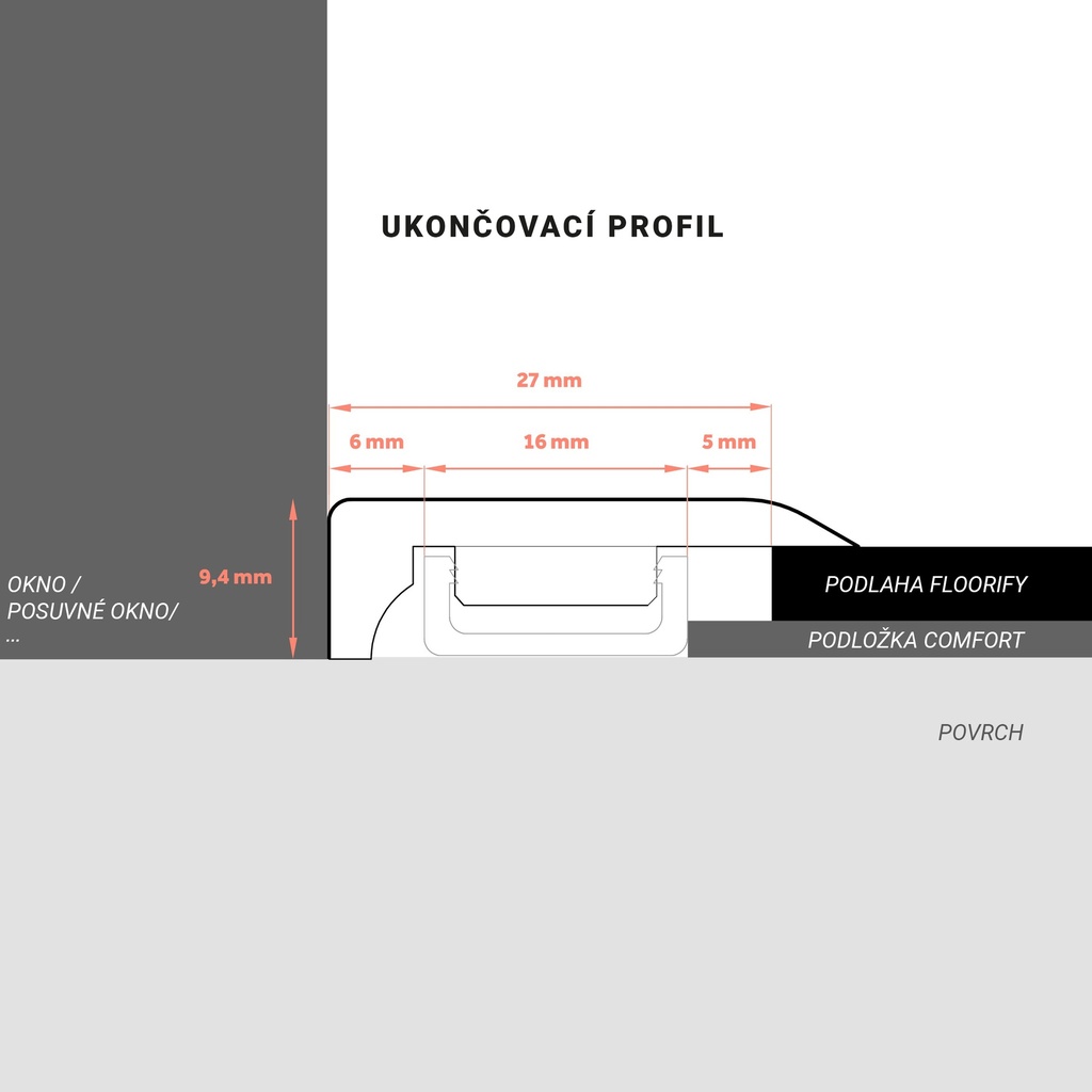 FL Ukončovací profily Floorify Black Beauty